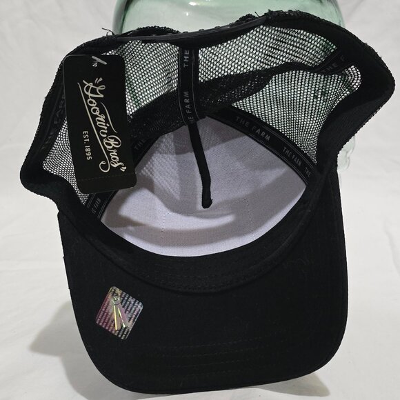NWT - Goorin Bros. The Farm - Black Sheep - Mesh Snap Back Trucker Hat - Picture 6 of 9
